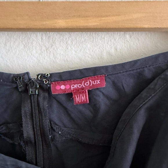 Vintage Black Skirt With Embroidered & Beading Floral Print Size M - Picture 5 of 6